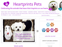 Tablet Screenshot of heartprintspets.com